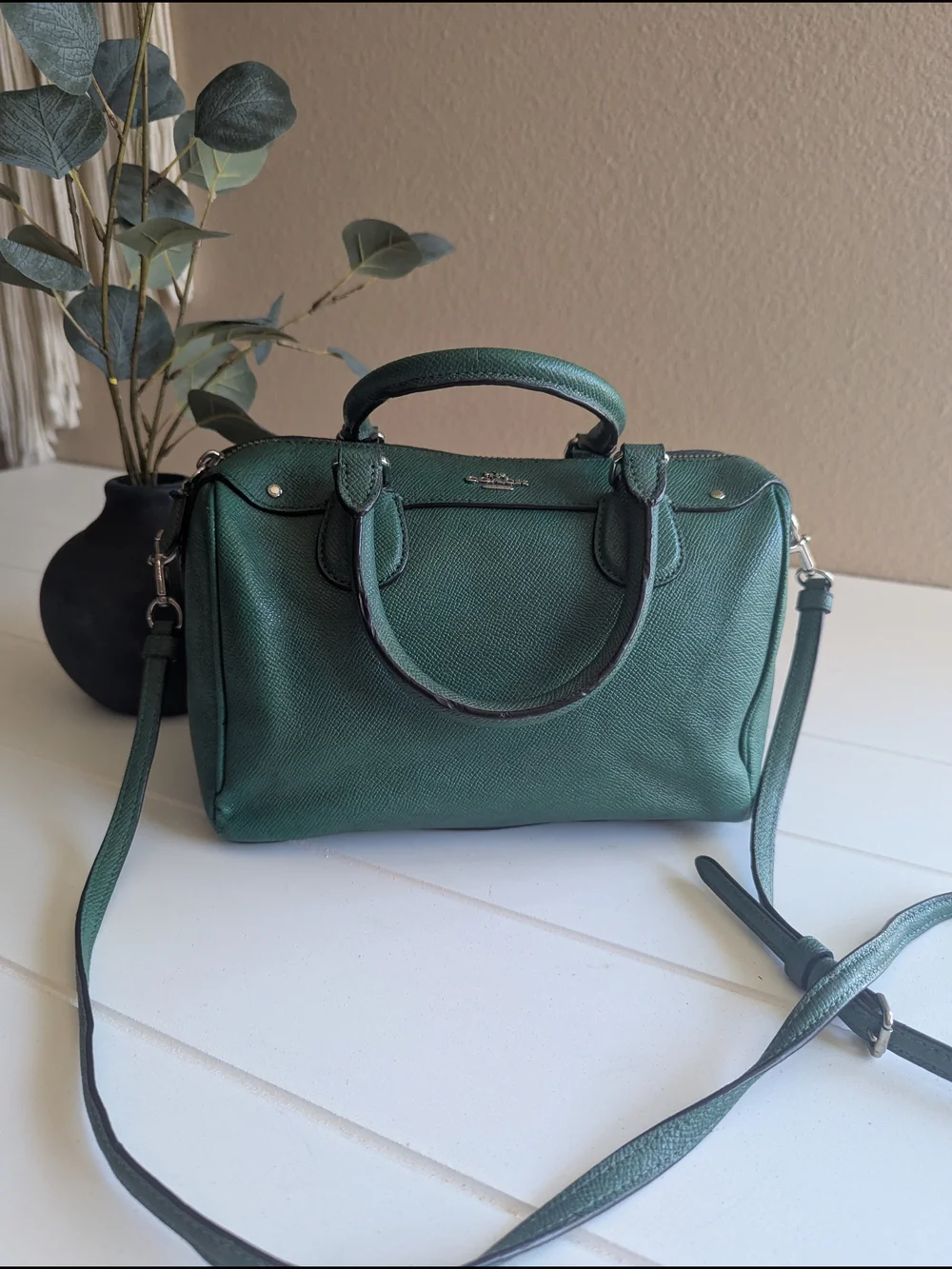 Coach crossgrain leather